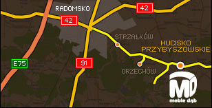 Lokalizacja firmy Meble Dąb Mapka